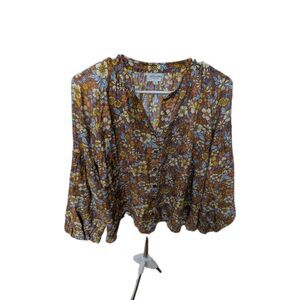 Olivia James The Label Floral Blouse Size S Romantic Boho Top